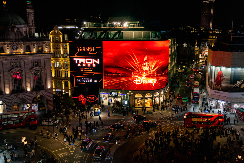UK Event of Disney’s 'Tron: Ares' at Piccadilly Lights, London