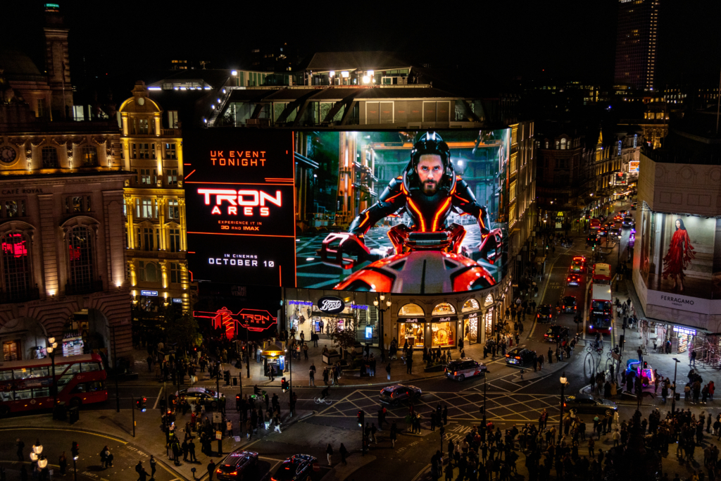UK Event of Disney’s 'Tron: Ares' at Piccadilly Lights, London